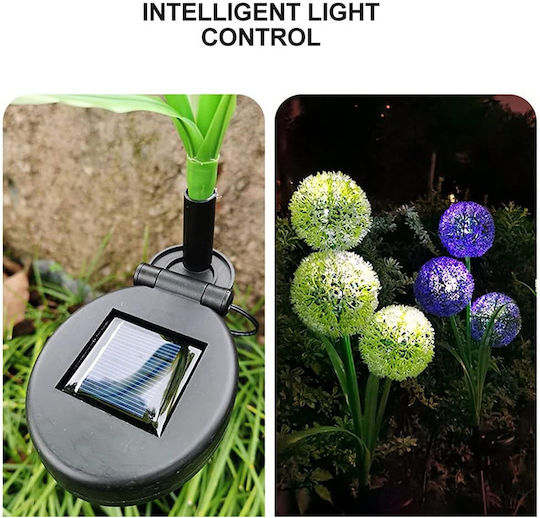 Spiked Solar Light Flower Warm White with Photocell