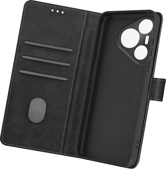 Avizar Folio Hülle Huawei Pura 70 Pro Brieftasche Handgelenkschlaufe Schwarz