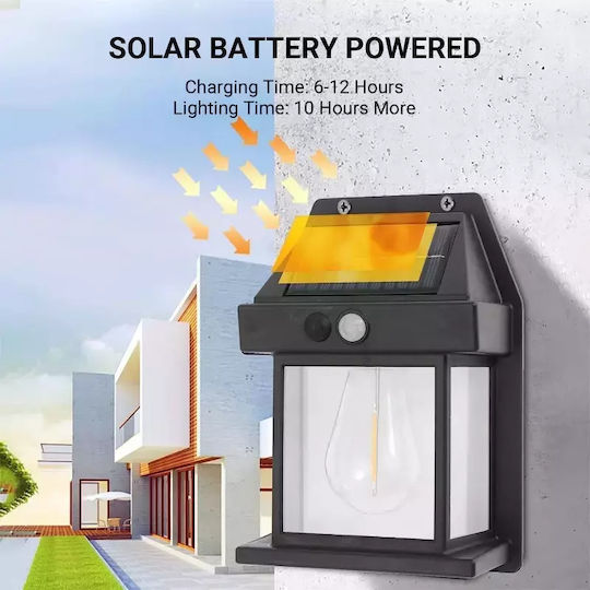 Set of 6 Wall Solar Lights 1W 600lm Natural White 4000K with Motion Sensor and Photocell IP65