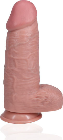 Shots Ρεαλιστικό Dildo με Όρχεις και Βεντούζα Flesh 25cm