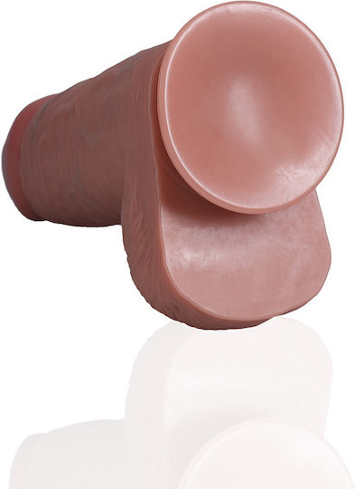 Shots Ρεαλιστικό Dildo με Όρχεις και Βεντούζα Flesh 25cm
