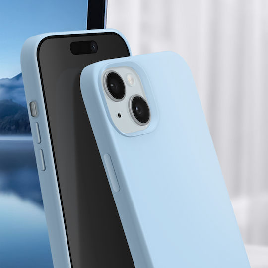 Калъф Force Magsafe за iPhone 15 Plus Антиударен Мат Светлосин