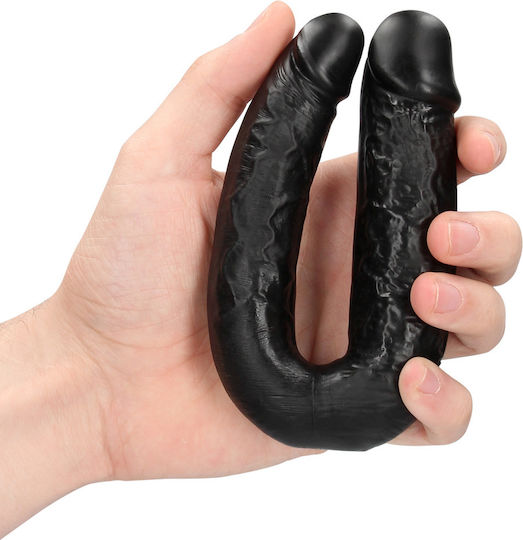 Shots Dildo dublu Negru 15cm