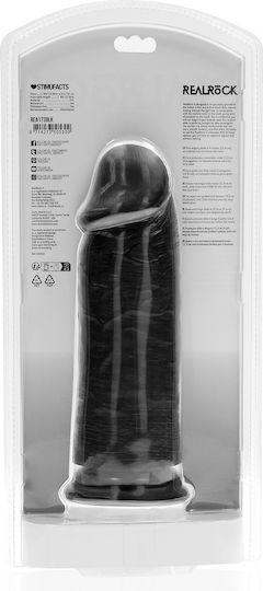 Shots Realistisches Dildo mit Hoden und Saugnapf Schwarz 23cm