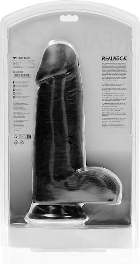 Shots Ρεαλιστικό Dildo με Όρχεις και Βεντούζα Μαύρο 25cm
