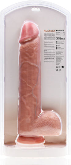 Shots Ρεαλιστικό Dildo με Όρχεις και Βεντούζα Flesh 38cm