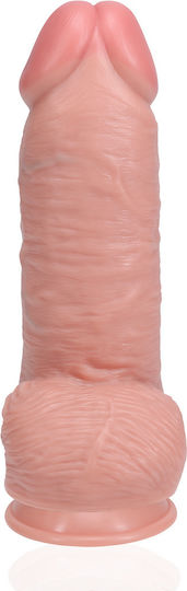 Shots Ρεαλιστικό Dildo με Όρχεις και Βεντούζα Flesh 20cm