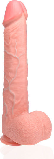 Shots Ρεαλιστικό Dildo με Όρχεις και Βεντούζα Flesh 38cm