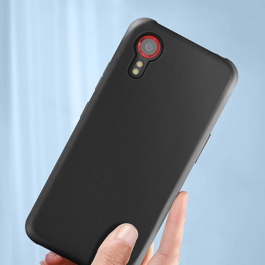 Калъф Akashi за Samsung Xcover 7, гъвкав, мек на допир, удароустойчив, черен