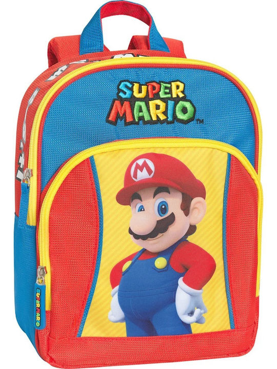 Super Mario Трикоцветна Ученическа Раница За Детска Градина