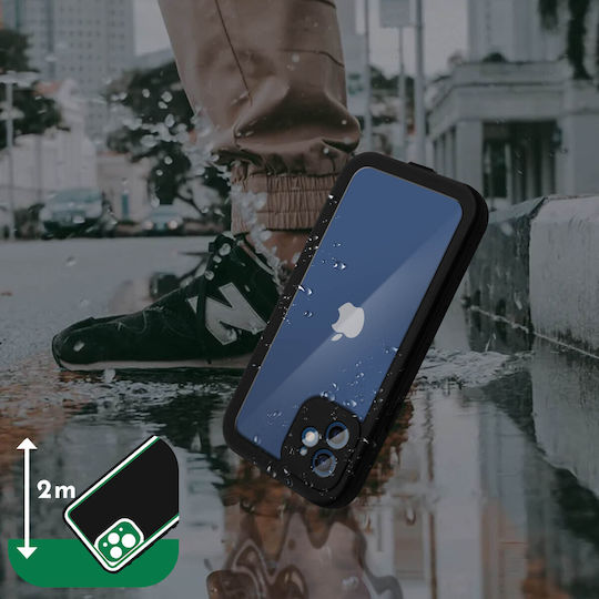 Защитен калъф Apple iPhone 12/12 Pro водоустойчив с протектор за екран, черен