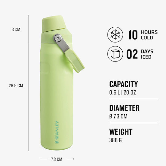 Stanley Aerolight Iceflow Water Bottle Fast Flow 600 Ml Citron