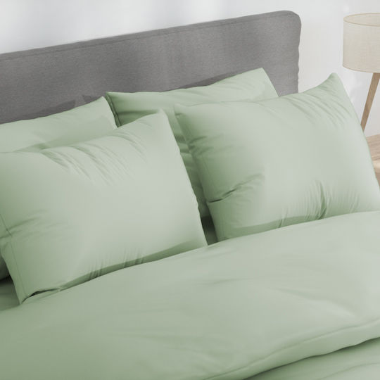 Nordic Paradise Bettbezug-Set Baumwolle Einzelbett mit Kissenbezug 140x200 Grün