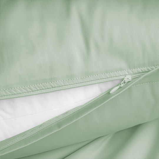 Nordic Paradise Комплект Плик за Завивка Памучен Кинг Сайз с 2 Калъфки 240x220 Pastel Green