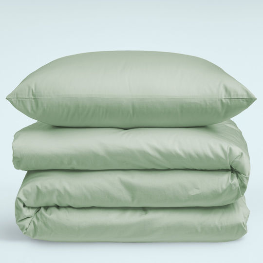 Nordic Paradise Комплект Плик за Завивка Памучен Кинг Сайз с 2 Калъфки 240x220 Pastel Green