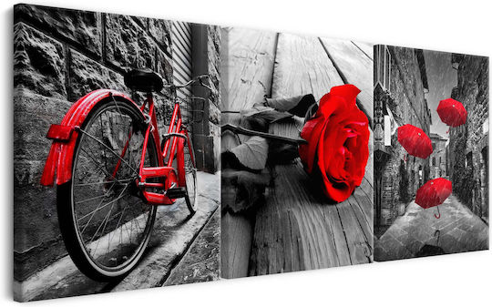 Naklejkomania Τρίπτυχος Πίνακας σε Καμβά 60x120cm