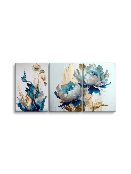 Naklejkomania Τρίπτυχος Πίνακας σε Καμβά 60x120cm