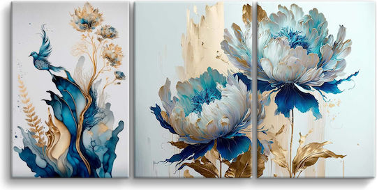 Naklejkomania Τρίπτυχος Πίνακας σε Καμβά 60x120cm