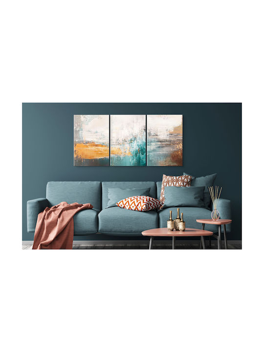 Naklejkomania Τρίπτυχος Πίνακας σε Καμβά 60x120cm