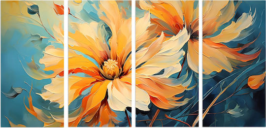 Naklejkomania Fourfold Painting on Canvas 60x120cm