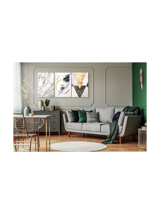 Naklejkomania Τρίπτυχος Πίνακας σε Καμβά 60x120cm