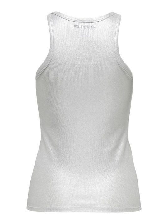 Women's Athletic Blouse Sleeveless Silver