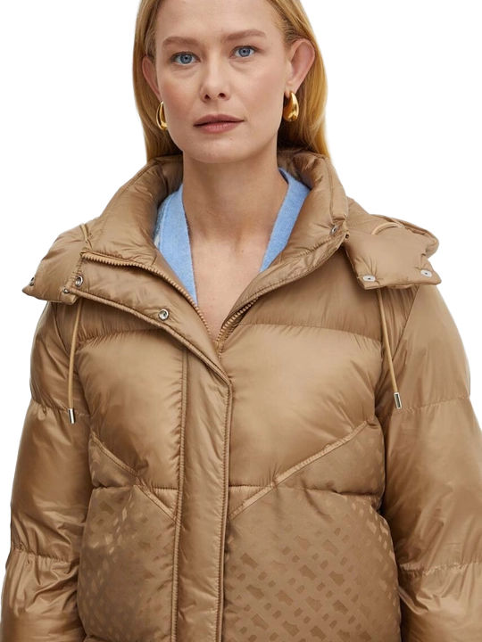 Hugo Boss Women's Short Lifestyle Jacket for Winter Beige