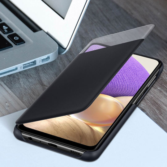 Samsung Galaxy A32 Leather Case Original Hard Shell Black