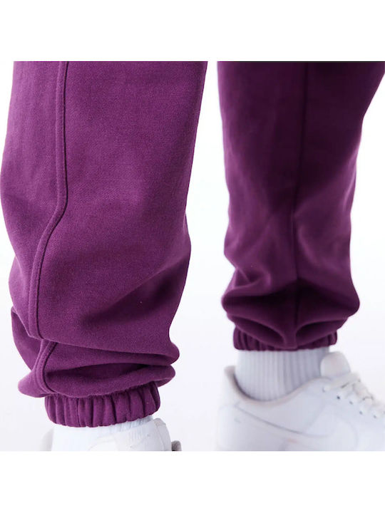 Los Angeles Sweatpants with Elastic Dark Purple
