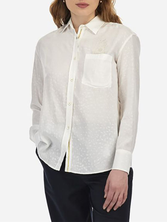 La Martina Women's Long Sleeve Shirt Offwhite