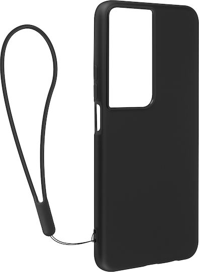 Jaym Калъф с връзка Honor 90 Smart Силиконова защита с ръчна каишка Черен