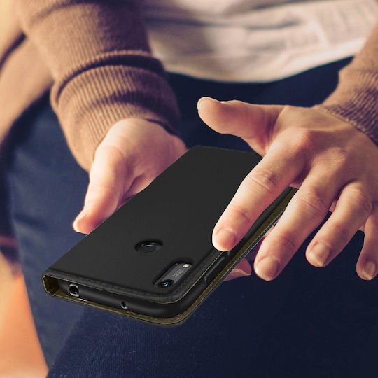 Folio Case Honor 8a Huawei Y6 Y6s Magnetic Cover Card-holder Stand Black