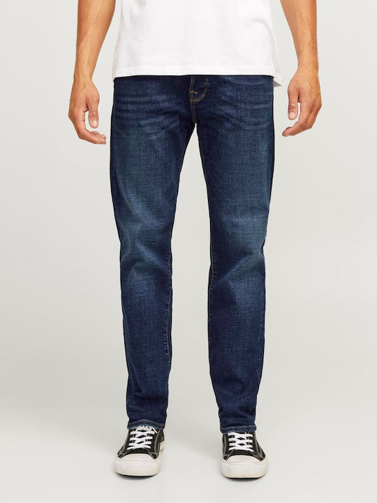 Jack & Jones Pantaloni de Bărbați din Jean în Croială Normală Dark Blue