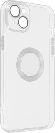Iphone 14 Plus Case Flexible Camera Block Transparent Chrome Contour