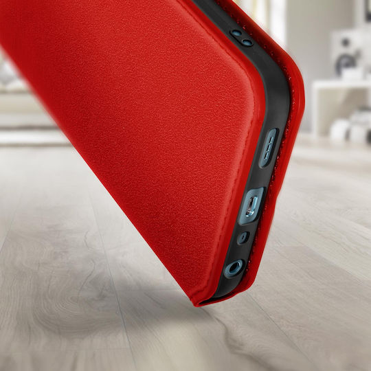 Oppo A77 Case Card-holder Cover Video Stand Red
