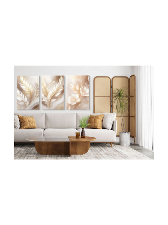 Naklejkomania Τρίπτυχος Πίνακας σε Καμβά 60x120cm
