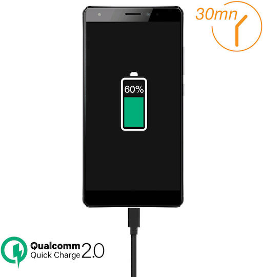Avizar Редовна USB 2.0 до микро USB кабел Черен 1.2м 1бр