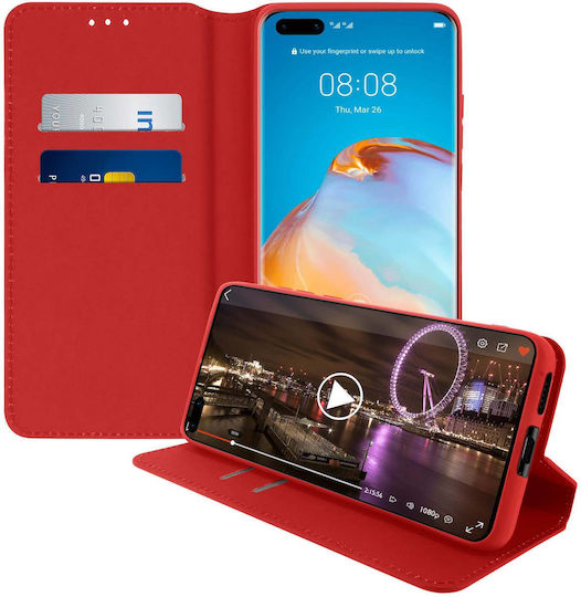 Classic Edition Stand Case Card Slot Huawei P40 Pro – Red
