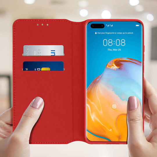 Classic Edition Stand Case Card Slot Huawei P40 Pro – Red