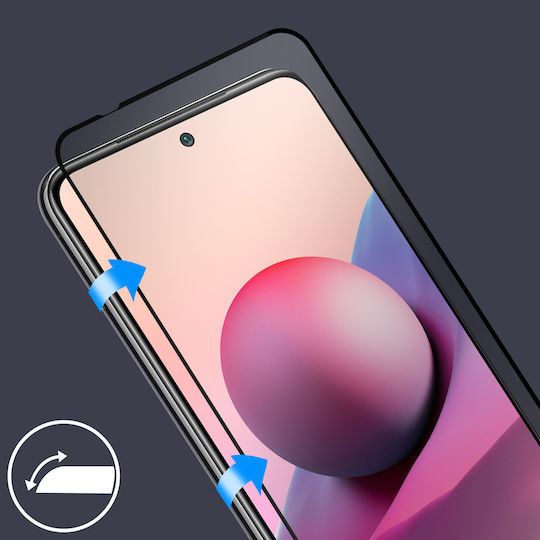 Akashi Закалено стъкло Черен (Xiaomi Redmi Note 10, Xiaomi Redmi Note 10S)