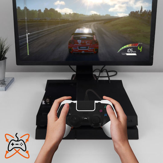 LinQ GAP424 Ενσύρματο Gamepad για PC / PS4 Λευκό
