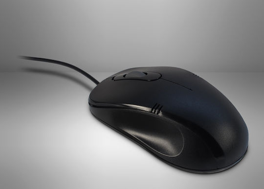 Inter-Tech Eterno M-3026 Cu fir Mouse Negru