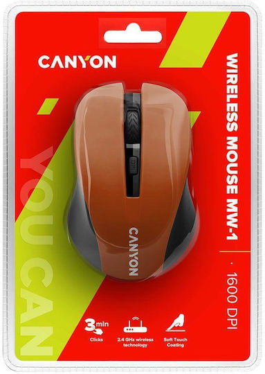 Canyon CNE-CMSW1O Ασύρματο Ποντίκι Πορτοκαλί