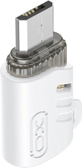 XO Μετατροπέας USB-C female σε micro USB male Λευκό 1τμχ XO-NB256H