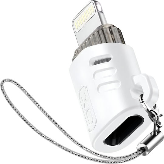 XO Μετατροπέας USB-C female σε Lightning male Λευκό 1τμχ GSM177688