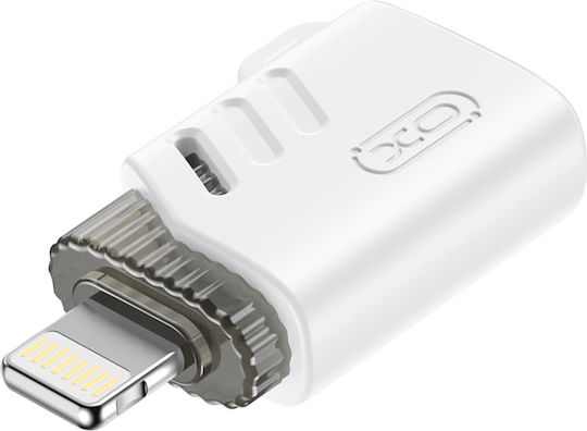 XO Μετατροπέας USB-A female σε Lightning male Λευκό 1τμχ XO-NB256A