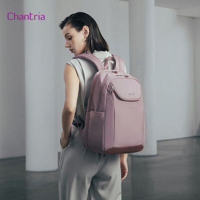 Chantria Γυναικεία Tasche Rucksack für Laptop 15.6" in Lila Farbe