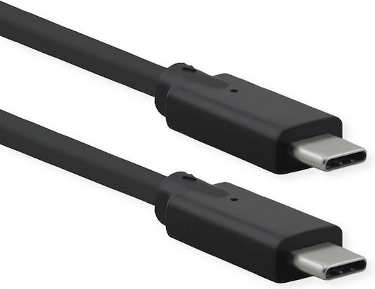 Roline USB 3.2 Kabel USB-C männlich - USB-C 100W PD Schwarz 1,5m 11.02.9072-10