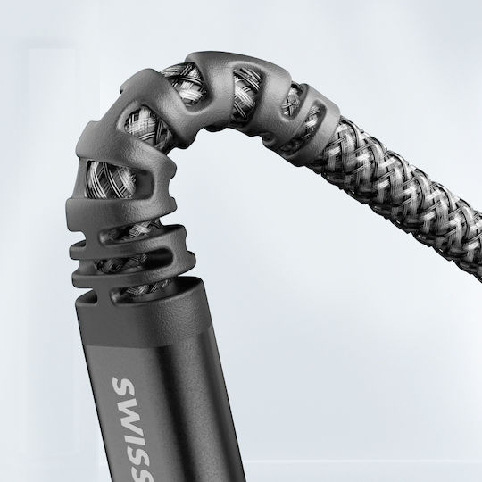 Swissten Braided USB 2.0 Cable USB-C male - USB-A 60W Μαύρο 1.5m 71541010