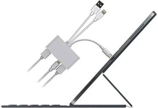 Andowl Q-z09 Card Reader Lightning USB 2.0 Type-C για SD/microSD